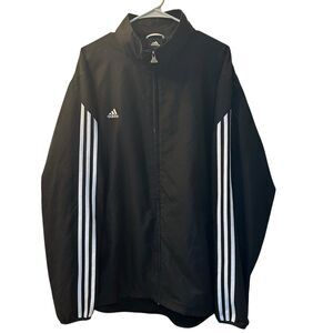 Vintage Adidas Windbreaker Jacket Full Zip Men's Size XLarge Black Y2K Retro